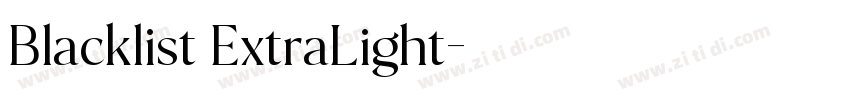 Blacklist ExtraLight字体转换